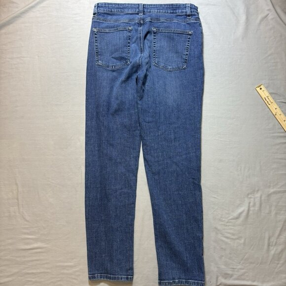 Eileen Fisher Denim Jeans Womens Medium M Dark Wash Straight Leg 32x28 - Picture 6 of 7